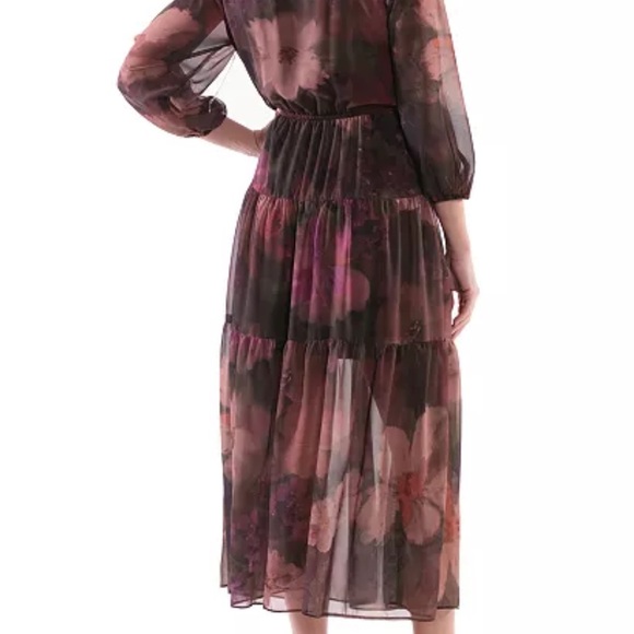 Women's V-Neck Long-Sleeve Maxi Dress NEW WITH TAGS - Picture 5 of 5